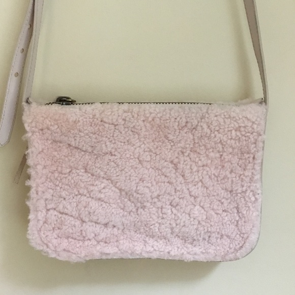 Madewell Avalon Pink Shearling Crossbody Bag - Picture 9 of 12